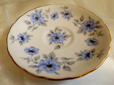 Royal Chelsea Blue Floral & Gold Fine Bone China  Saucer  only England