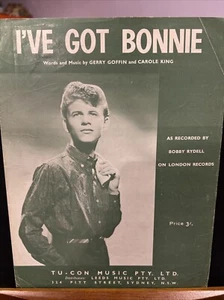 Bobby Rydell - I've Got Bonnie - Vintage SHEET MUSIC Australia - Picture 1 of 6