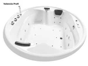 XXL Luxus Whirlpool Badewanne RUND 182 cm runde Doppelwanne LED MADE IN GERMANY - Bild 1 von 21