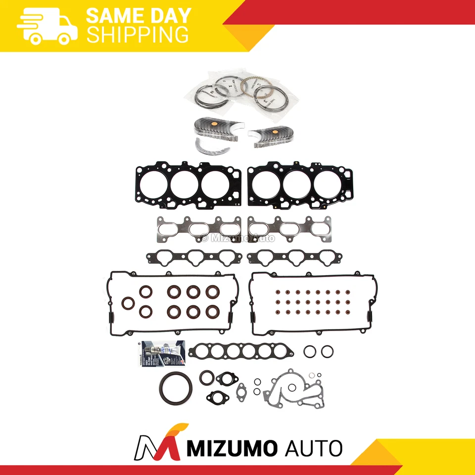 Full Gasket Set Bearings Rings Fit 01-06 Hyundai Sonata Tiburon Kia Optima 2.7 - Image 1 of 4