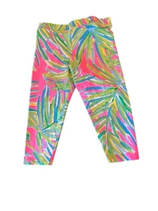 Lilly Pulitzer Girls Capri-Length Leggings Size 7 Tropical Summer Colorful - Picture 1 of 4