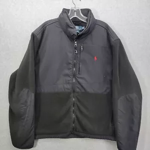 Polo Ralph Lauren Zip-Up Polartec Denali Fleece Jacket Mens XL Black Vintage Y2K - Picture 1 of 14