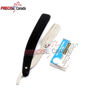 Stahl Straight Edge Barber Haar Rasierhobel Klappmesser mit 10 Klingen - Bild 1 von 2