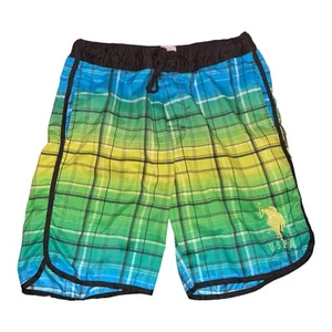 U.S Polo Assn Uomo Finestra Plaid Swim Trucks Board Shorts Taglia Large USPA - Foto 1 di 11