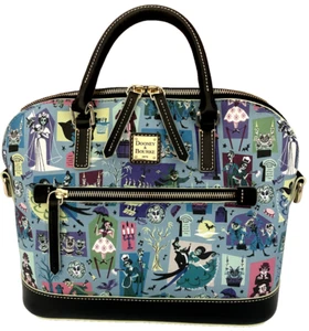 New Disney Parks 2020 Dooney & Bourke Blue Haunted Mansion Satchel Tote - A - Picture 1 of 6