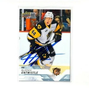 MACKENZIE ENTWISTLE autographed '18/19 Upper Deck CHL card CHICAGO BLACKHAWKS - Picture 1 of 1