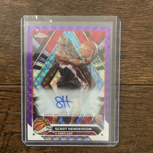 2023-24 Topps Cromo - Autógrafos Scoot Henderson #CG-SH Refractor Geométrico - Imagen 1 de 2