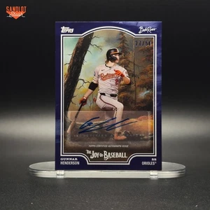 2025 Topps x Bob Ross Gunnar Henderson Auto Prussian Blue /50 - Orioles SSP - Bild 1 von 2
