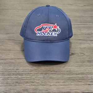 USA Hockey verstellbare Kappe Mütze Erwachsene blau Netz Nylon Capamerica Strapback - Bild 1 von 6