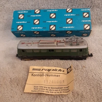 N Scale 9mm 1:160 Arnold Rapido 0234 Electric Locomotive Green Vintage-As Is - Image 1 of 4