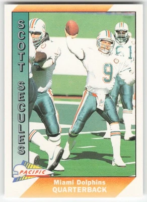 1991 Pacific #282 Scott Secules RC Miami Dolphins Rookie - Image 1 of 2