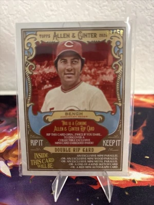 2025 Topps Allen & Ginter Double Rip DRIP-30 Johnny Bench, Joe Morgan /50 (D9426 - Imagem 1 de 4