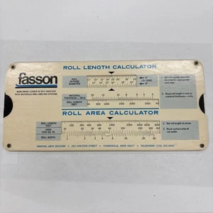 VTG Avery Dennison Fasson Graphic Art Slide Rule 6 Measurements Calculator Ruler - Picture 1 of 3