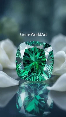 ✨ Top Quality 2 Ct Lab-Grown Diamond Cushion Cut D Color VVS1 Brilliant Green - Image 1 of 4