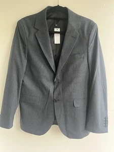 Mens Burton London Navy Blue Puppytooth Suit New BNWT Jacket 40 Slim Waist 34S - Picture 1 of 12