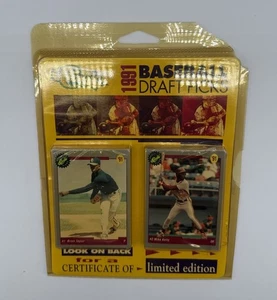 1991 Classic Baseball Draft Picks Limited Edition Cards & Certificate NEW - Picture 1 of 4