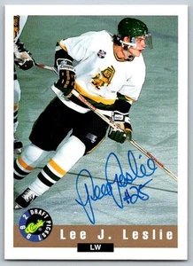 1992 Classic Draft Picks #NNO Lee Leslie SIGNED Prince Albert Raiders - Picture 1 of 2