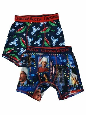 Briefly Stated Mens 2 Pack Christmas Vacation Griswold Holiday Boxer Briefs Sml - Image 1 of 3