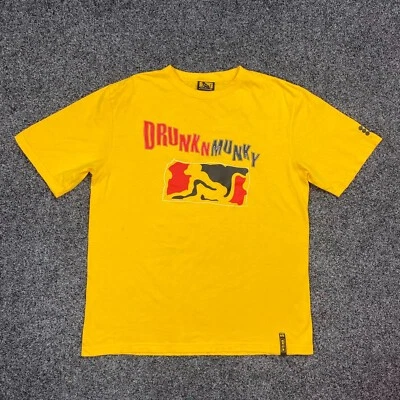 Винтажная футболка DRINKNMUNKY мужская фигуристка Y2K скейтборд графическая футболка размер XL - Изображение 1 из 4