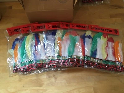 8 Vintage Kids Toy Feather Paper Indian Headdress Costume Prop Theater Ephemera - Image 1 of 4