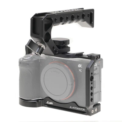 Camera Video Cage w 3/8" w Top Handle Grip for Sony Alpha A7CII A7CR Camera - Image 1 of 4