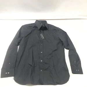 Camisa de hombre Banana Republic abotonada manga larga cuello negro top liso nueva - Imagen 1 de 4