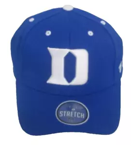 Duke Blue Devils Blue Stretch Fitted Hat By Zephyr, Size M - Picture 1 of 4