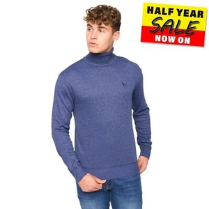 Bewley & Ritch Cliveden Rollkragen Smart Casual Designer Pullover Herren blau - Bild 1 von 4