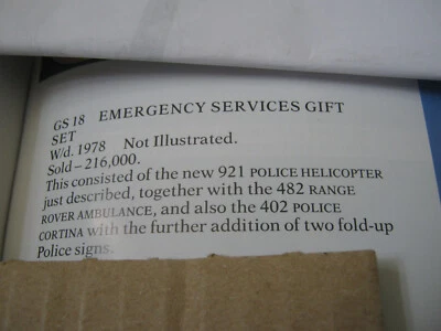 CORGI GS 18 JUEGO DE SERVICIOS DE EMERGENCIA DE 1975 EXCELENTE JUEGO ORIGINAL EXCELENTE  Foto 1 de 4