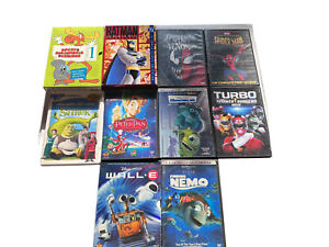 Disney & other Animated Cartoon DVD Movies, Lot of 10. Family Children Kids Fun.
