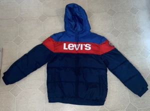 Vtg Levi's Youth Red & Blue Winter Jacket/Coat - Size XL (13-15 years) Excellent - Picture 1 of 9