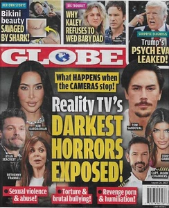 Globe Magazine Reality Star Horror Stories Donald Trump Prince Harry Shark Bite - Picture 1 of 13