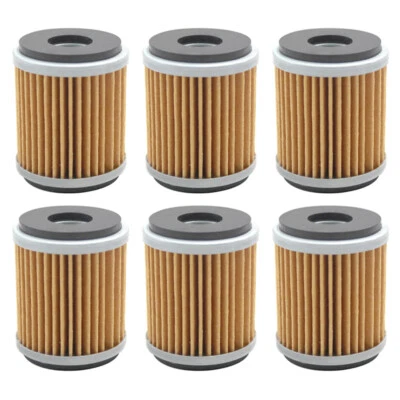 6Pack Oil Filters for Yamaha WR250R XT250 YZF-R125 WR250F YZ250F WR450F YZ450F - Image 1 of 4