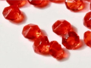 Lot (1000) Czech vintage faceted transparent orange micro glass rhinestones 1mm - Picture 1 of 2