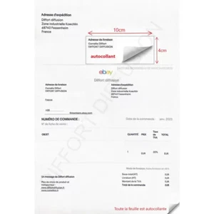 1000 étiquettes imprimables spéciales pour factures eBay - Imagen 1 de 1