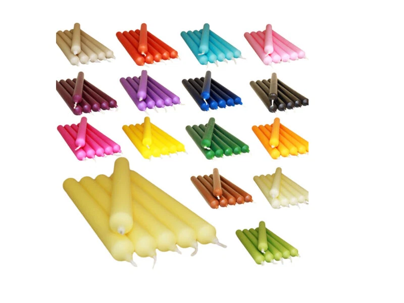 PACK OF HIGH QUALITY TAPERED DINNER BISTRO STYLE NON-DRIP CLEAN BURN CANDLES UK - Image 1 of 1