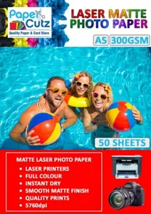 A5 Laser Photo Paper Matte 300GSM Double Side - 50 Sheets Wholesale - Picture 1 of 6