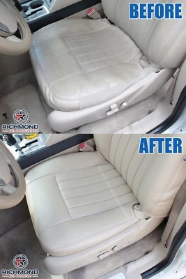 2006 Lincoln Navigator -Driver Side Bottom PERFORATED Leather Seat Cover GRAY - Image 1 of 4