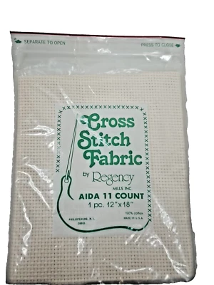 Regency Ivory 11  Aida Cloth 12 X 18 inch  Fabric  New - Image 1 of 4