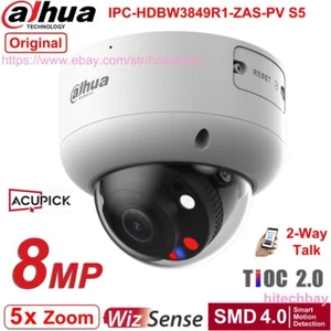 Dahua IPC-HDBW3849R1-ZAS-PV-S5 8MP 5xZoom TiOC2.0 WizSense Camera POE 2-Way Talk - Picture 1 of 10