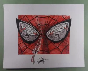 ORIGINAL ART PRINT by SMITTY - SPIDER-MAN (STEVE DITKO TRIBUTE) FREE SHIPPING * - Picture 1 of 1