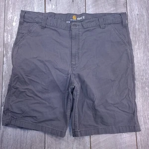 Pantalones Cortos Carhartt Para Hombres Resistentes Flexibles Calce Relajado Talla 42 Gris Lona Ropa de Trabajo - Imagen 1 de 7