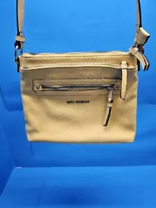 Dana Buchman Yellow Pebbled Faux Leather Crossbody Bag/Purse Zipper Closed - Picture 1 of 10