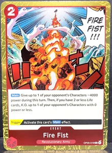 FOIL One Piece English Awakening of the New Era Fire Fist OP05-019 Rare - NM/M, - Picture 1 of 1