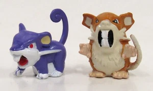 Vintage 1999 BP Pokemon Vinyl Mini 1" #19 Rattata #20 Raticate 1st Gen - Picture 1 of 3