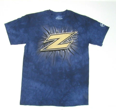 The Mountain Akron Zips NCAA Navy Tie Dye Sz L Primary Logo T-Shirt OHT Break Cover