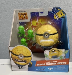 Despicable Me 4 Jerry Mega Minion Crash and & Roll Figure with 3 roaches toys - Picture 1 of 4