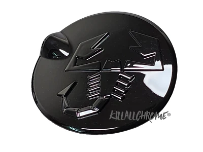 KILLALLCHROME STOCK UK HQ FIAT NUOVO GLOS NERO 3D BENZINA GAS COPERCHIO TAPPO CARBURANTE ASSETTO 500 595 ABARTH
