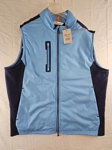 Peter Millar Vest Men’s Large Blue Crown Sport Hyperlight Fuse Hybrid Golf L NEW - Picture 1 of 21
