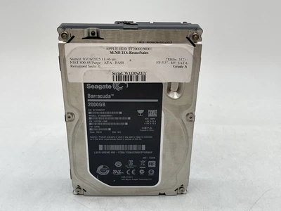 Apple Seagate Barracuda 3.5" ST2000DM001 2000GB Hard Drive GRADE A FREE S/H - Image 1 of 4